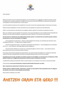 Tract au sujet du recours déposé