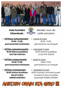 Programme de la dernière semaine de campagne électorale