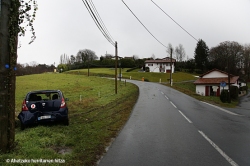 Le premier accident de l'année à Ahetze ..